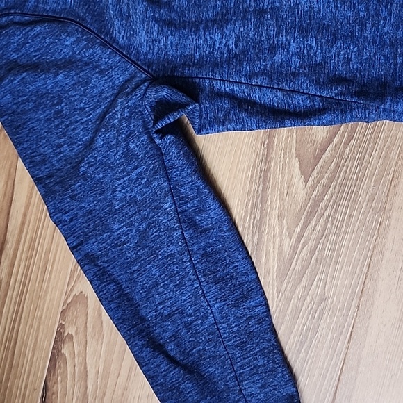 Lululemon Heathered Cerulean Blue Black Rulu Surge Warm Long Sleeve Reflec Shirt - Picture 9 of 15